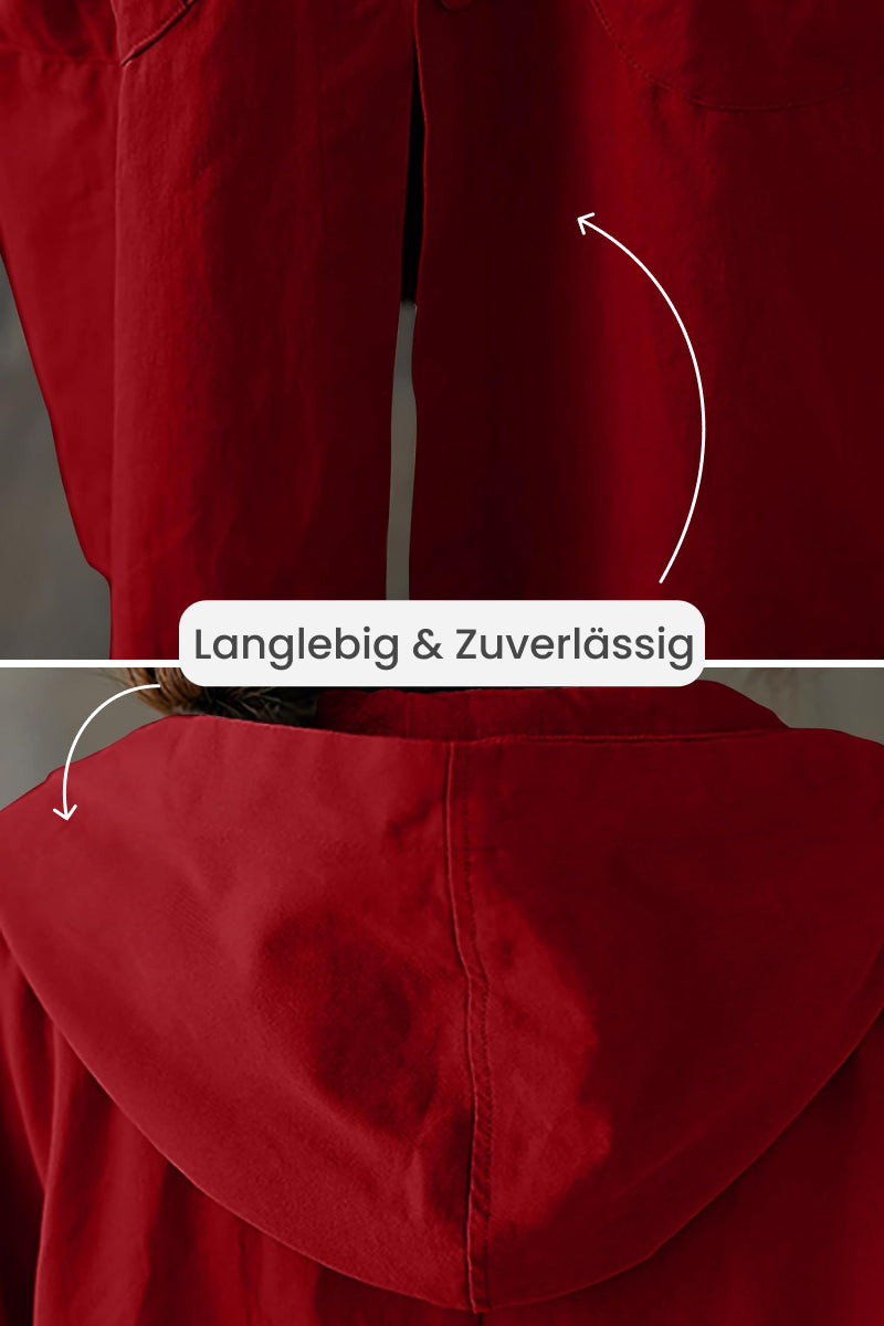 Burgund Einheitsgröße für alle übergroßen wasserdichten Windjacke