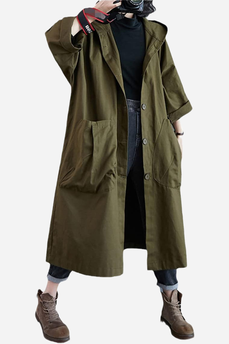 Armeegrün Einheitsgröße für alle übergroßen wasserdichten Windjacke